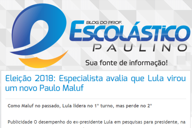 Blog do Professor Escolástico divulga entrevista com o Diretor do Instituto Paraná Pesquisas, Murilo Hidalgo