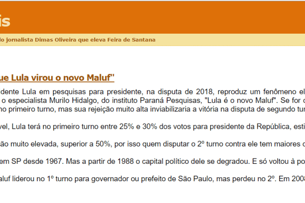 Blog Demais divulga entrevista com o Diretor do Instituto Paraná Pesquisas, Murilo Hidalgo