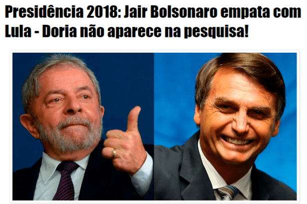Blog Lobo Notícias divulga pesquisa realizado no Estado do Rio Grande do Sul sobre a disputa eleitoral para Presidente do Brasil