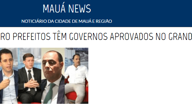 Mauá News cita em matéria pesquisa realizada pela Paraná Pesquisas