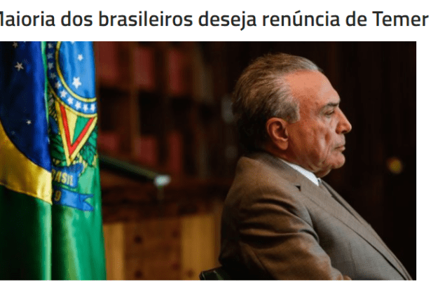 Notícias Do Trecho divulga pesquisa nacional realizado na Web pela Paraná Pesquisas sobre o Presidente Michel Temer