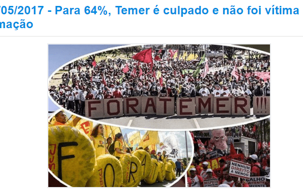 O Repórter do Araguaia divulga pesquisa nacional realizado pela Paraná Pesquisas sobre o Presidente Michel Temer