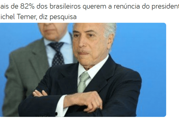 Itapicuru FM divulga pesquisa nacional realizada pela Paraná Pesquisas sobre o Presidente Michel Temer