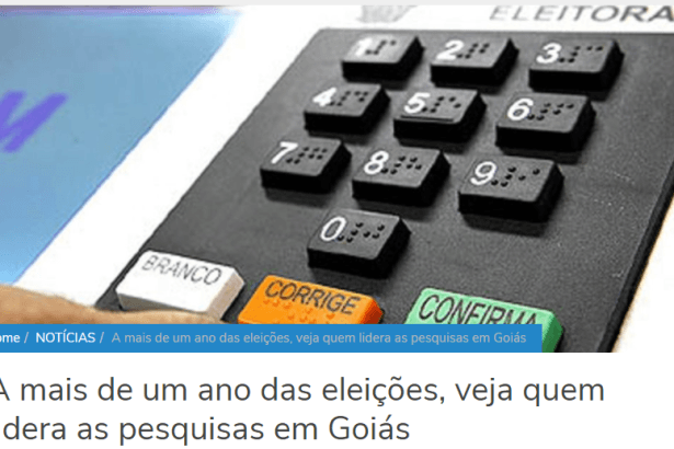 Viva Anápolis divulga pesquisa realizada no Estado de Goiás sobre a disputa eleitoral para Governador do Estado
