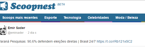 Scoopnest divulga pesquisa nacional realizada pela Paraná Pesquisas com a opinião dos Brasileiros sobre eleições diretas
