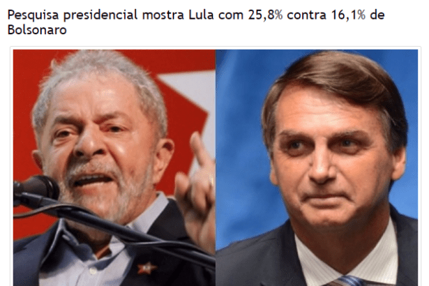 Rádio Alternativa FM 87 divulga pesquisa nacional realizada pela Paraná Pesquisas sobre a disputa eleitoral para Presidente do Brasil