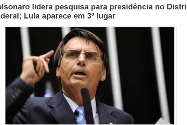 Rádio Banda B divulga pesquisa realizada no Distrito Federal sobre a disputa eleitoral para Presidente do Brasil