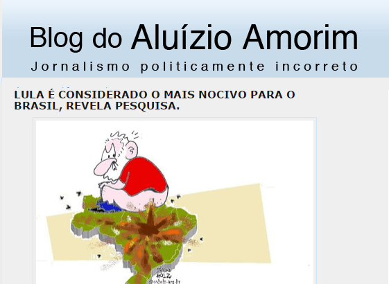 Blog do Aluízio Amorim divulga pesquisa realizada pela Paraná Pesquisas com a opinião dos Brasileiros sobre o Caso do Triplex