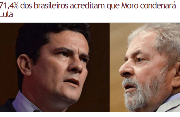 Portal Iguatu.net divulga pesquisa realizada pela Paraná Pesquisas com a opinião dos Brasileiros sobre o Caso do Triplex
