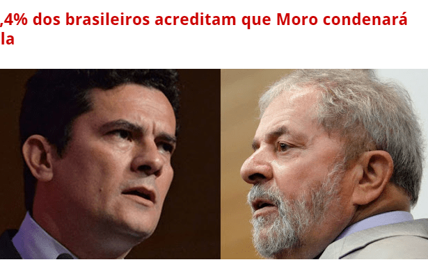 Conceição PB Online divulga pesquisa realizada pela Paraná Pesquisas com a opinião dos Brasileiros sobre o Caso do Triplex