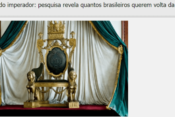 Outer Space divulga pesquisa nacional realizada pela Paraná Pesquisas sobre a volta da Monarquia no Brasil
