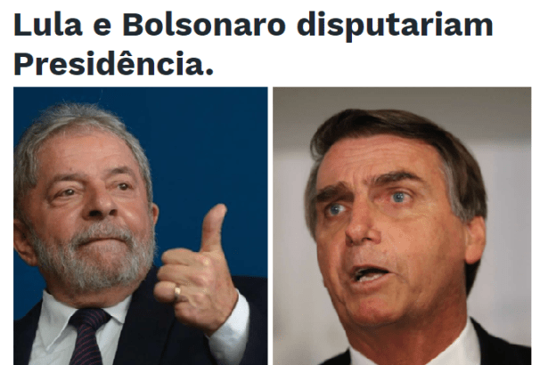 Diário do Meio do Mundo divulga pesquisa nacional realizada pela Paraná Pesquisas sobre a disputa eleitoral para Presidente do Brasil