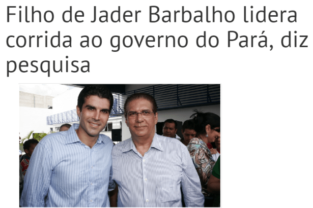 Paraovivo.com divulga pesquisa realizada no Estado do Pará sobre a disputa eleitoral para Governador do Estado
