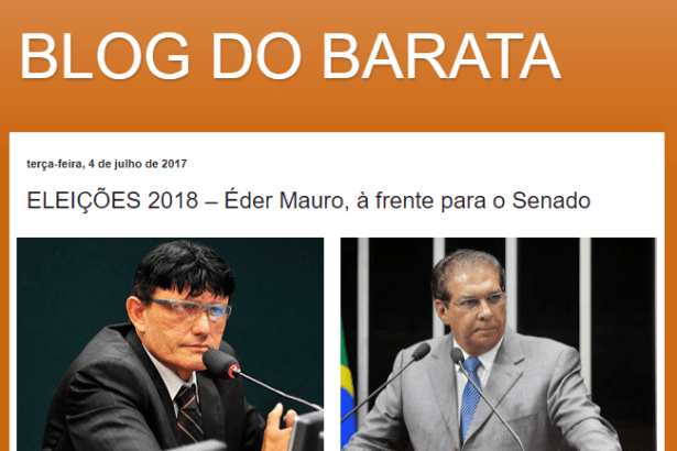 Blog do Barata divulga pesquisa realizada no Estado do Pará sobre a disputa eleitoral para Senador do Estado