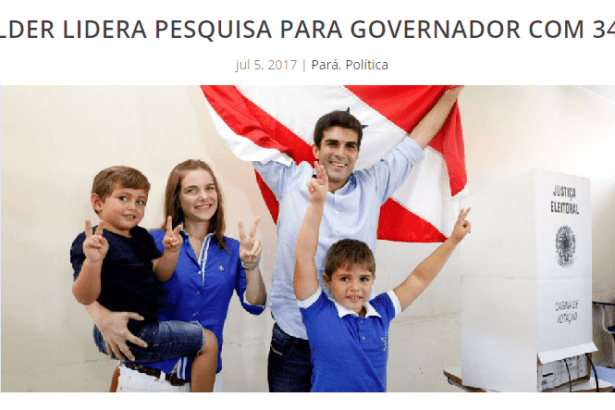 Portal Pebão divulga pesquisa realizada no Estado do Pará sobre a disputa eleitoral para Governador do Estado