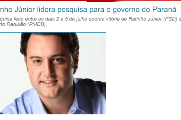 Portal Marechal News divulga pesquisa realizada no Estado do Paraná sobre a disputa eleitoral para Governador do Estado