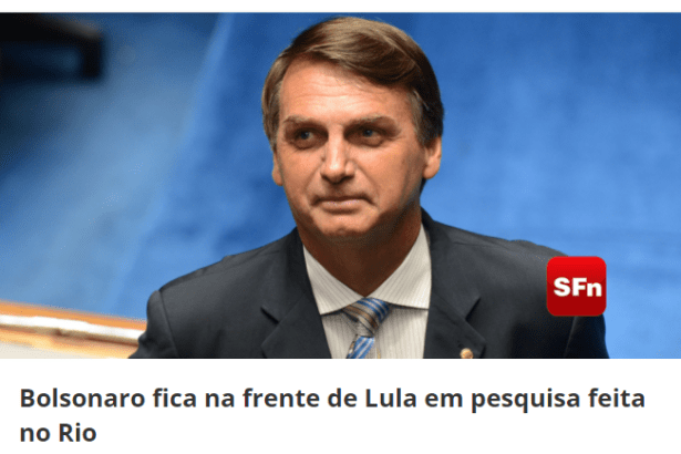 SFN Notícias divulga pesquisa realizada no Estado do Rio de Janeiro sobre a disputa eleitoral para Presidente do Brasil