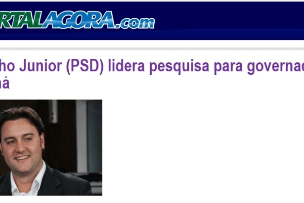 Portal Agora.com divulga pesquisa realizada no Estado do Paraná sobre a disputa eleitoral para Governador do Estado