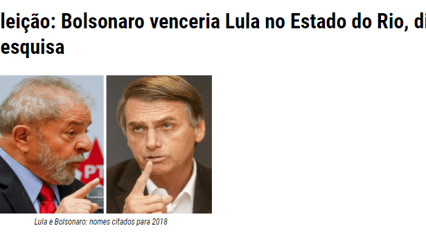 Nova Friburgo em Foco divulga pesquisa realizada no Estado do Rio de Janeiro sobre a disputa eleitoral para Presidente do Brasil