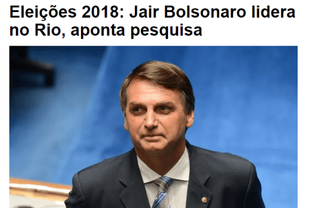 Jornal Epoch Times divulga pesquisa realizada no Estado do Rio de Janeiro sobre a disputa eleitoral para Presidente do Brasil