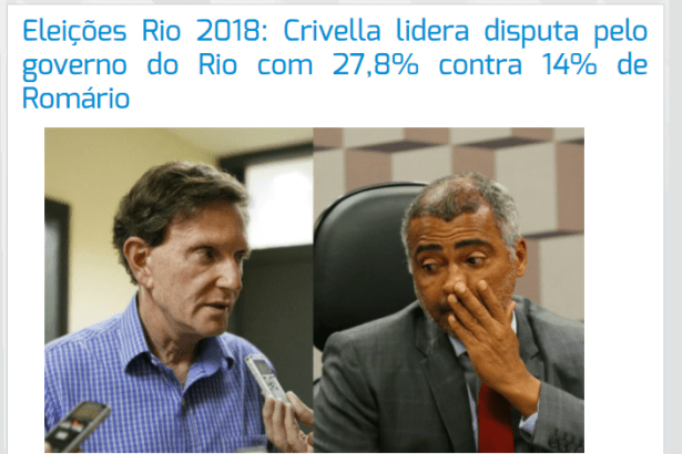 Blog do Prof Escolástico divulga pesquisa realizada pela Paraná Pesquisas no Estado do Rio de Janeiro sobre a disputa eleitoral para o Governador