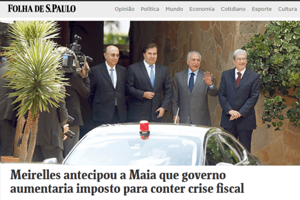 Folha de São Paulo - Painel cita pesquisa nacional realizado pela Paraná Pesquisas sobre o ex-presidente Lula e o Presidente Michel Temer