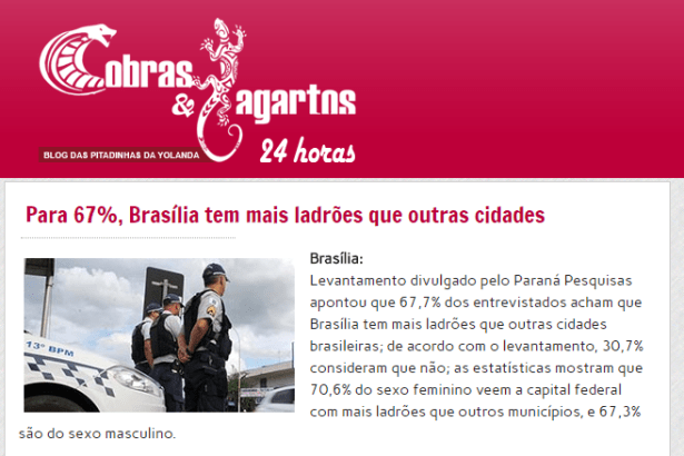 Blog Cobras e Lagartos divulga pesquisa nacional realizada pela Paraná Pesquisas sobre o Panorama Político Atual