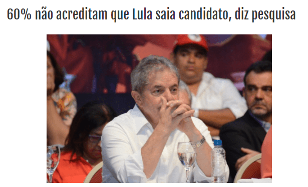 Luciano Reis Notícias divulga pesquisa nacional realizado pela Paraná Pesquisas sobre o ex-presidente Lula e as eleições de 2018