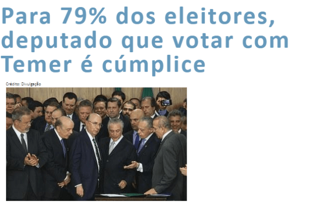 CNM - CUT cita nome do Instituto Paraná Pesquisas em matéria sobre o Presidente Michel Temer