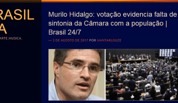 Portal Brasil S.A divulga opinião do Diretor Murilo Hidalgo do Instituto Paraná Pesquisas sobre a votação do Presidente Temer