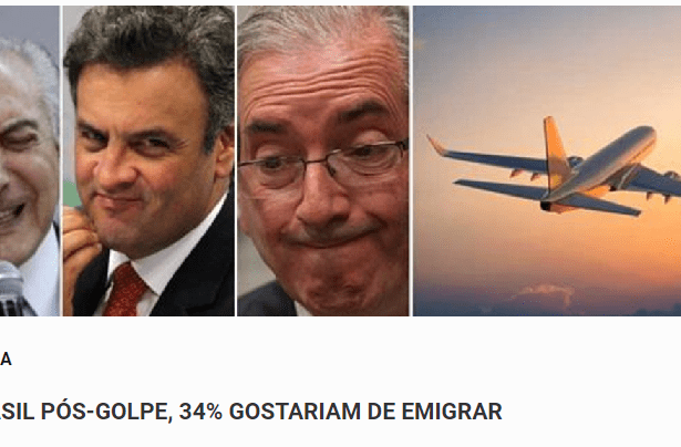 Portal Veja Agora divulga pesquisa nacional realizado pela Paraná Pesquisas com a opinião dos brasileiros sobre o Brasil
