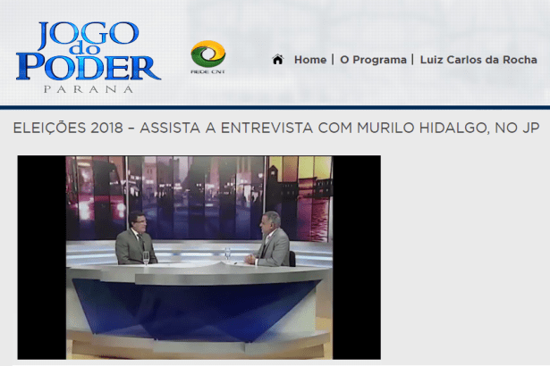 Jogo do Poder Paraná divulga entrevista realizada com o Diretor Murilo Hidalgo do Instituto Paraná Pesquisas