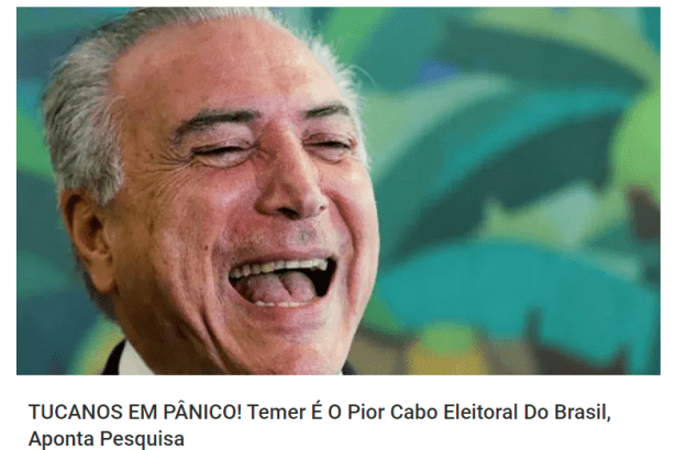 Portal Click Política divulga pesquisa nacional realizado pela Paraná Pesquisas sobre o Presidente Michel Temer