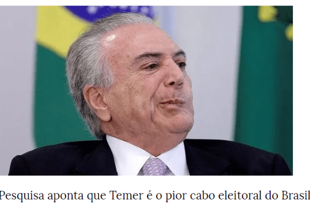 Portal Últimas PB divulga pesquisa nacional realizado pela Paraná Pesquisas sobre o Presidente Michel Temer