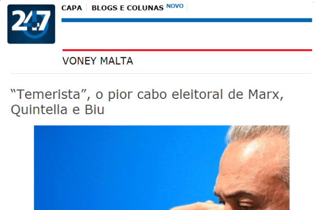 Brasil 247 - Colunista Voney Malta divulga pesquisa nacional realizado pela Paraná Pesquisas sobre o Presidente Michel Temer