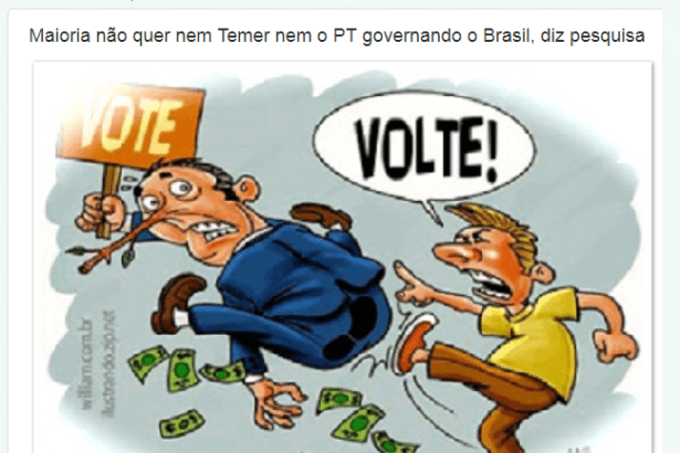 Blog do Wilsinho do Pará divulga pesquisa realizado pela Paraná Pesquisas sobre quem o brasileiro prefere no Planalto Temer ou PT