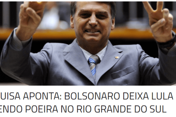Portal Marreta Urgente divulga pesquisa realizada no Estado do Rio Grande do Sul sobre a disputa eleitoral para Presidente do Brasil