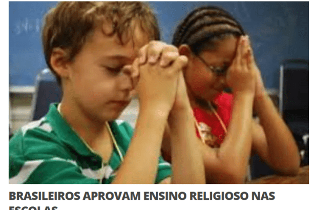 Portal Canal Gama divulga pesquisa nacional realizado pela Paraná Pesquisas sobre a implantação da história das religiões nas escolas