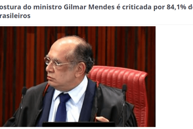 Portal Ubajara Notícias divulga pesquisa nacional realizada pela Paraná Pesquisas sobre o Ministro Gilmar Mendes do STF