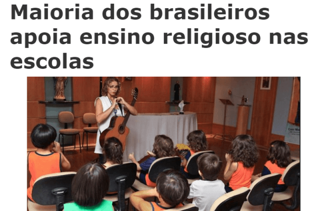 Rádio Rede Esperança divulga pesquisa nacional realizado pela Paraná Pesquisas sobre a implantação da história das religiões nas escolas