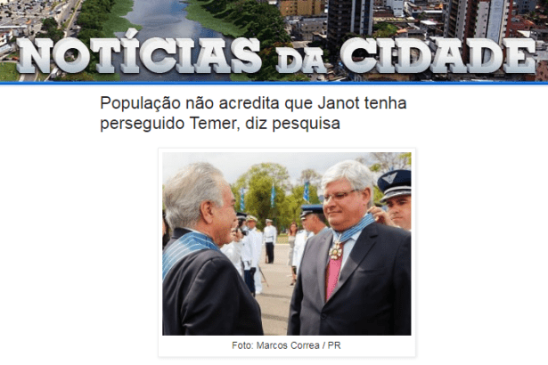 Blog Notícias da Cidade divulga pesquisa nacional realizado pela Paraná Pesquisas sobre o Ex-Procurador-Geral da República, Rodrigo Janot