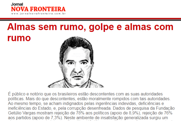 Jornal Nova Fronteira cita em matéria pesquisa realizada pela Paraná Pesquisas