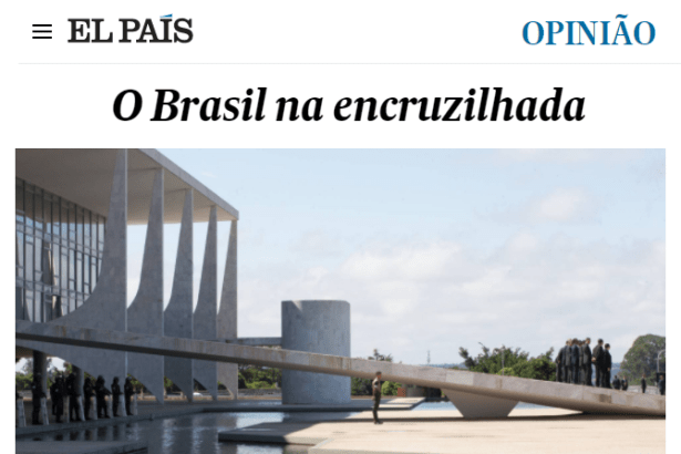 Portal El País cita o instituto Paraná Pesquisas em matéria sobre uma intervenção militar provisória no Brasil
