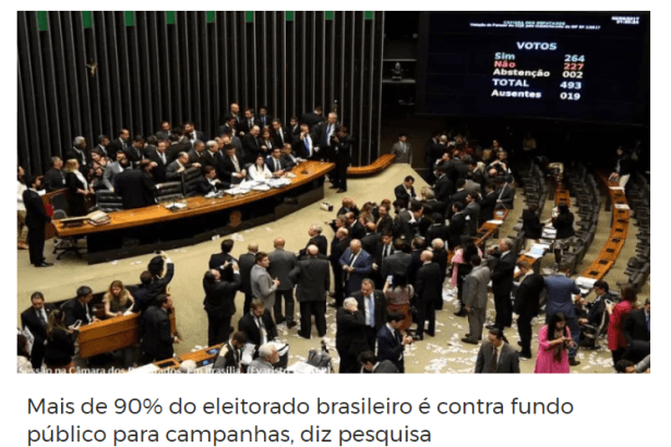 Portal Painel Político divulga pesquisa nacional sobre a criação de um fundo com recursos públicos para financiar as campanhas eleitorais