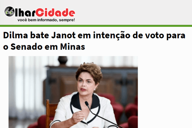 Portal Olhar Cidade divulga pesquisa realizado no Estado de Minas Gerais sobre a disputa eleitoral para o Senado Federal