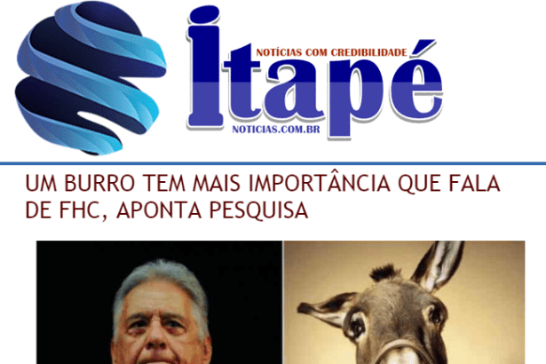 Itapé Notícias divulga pesquisa realizada pela Paraná Pesquisas sobre avaliação do ex-Presidente Fernando Henrique Cardoso