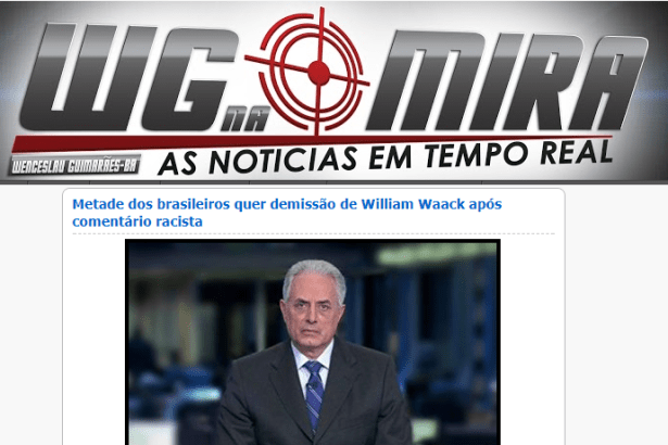 Blog WG na Mira divulga pesquisa nacional realizado pela Paraná Pesquisas sobre o Jornalista William Waack