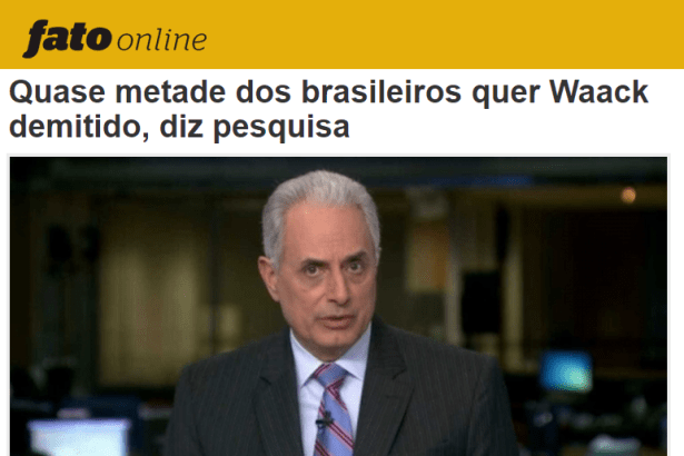 Fato Online divulga pesquisa nacional realizado pela Paraná Pesquisas sobre o Jornalista William Waack