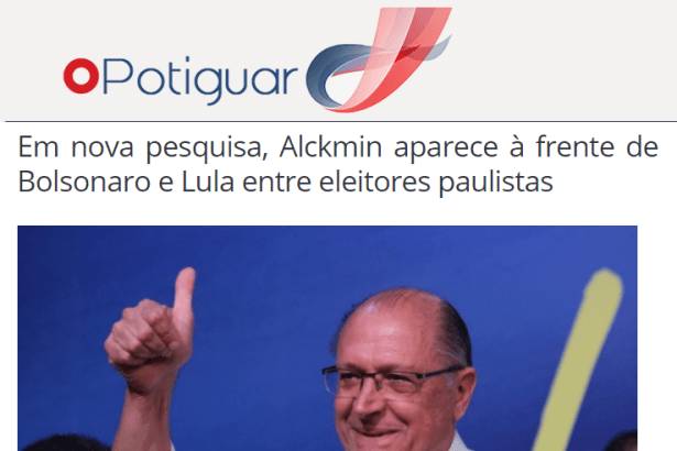 O Potiguar divulga pesquisa realizada no Estado de São Paulo sobre a disputa eleitoral para Presidente do Brasil