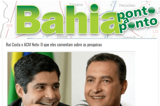 Bahia Ponto a Ponto cita em matéria pesquisa realizada pela Paraná Pesquisas